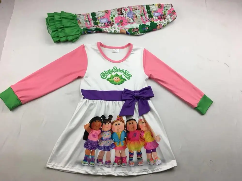 Модный однотонный комплект для девочек оптовая продажа праздничный дизайн