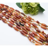 2strandslot 30mmnatural smooth candy color cylindrical agate stone beads for diy bracelet necklace jewelry making strand 15