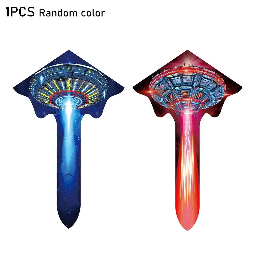 

Spaceship Kite Adult Large High-end Long Tail Kite Children Breeze Easy To Fly With Line Flying Saucer Kite Outdoor Sports Toys