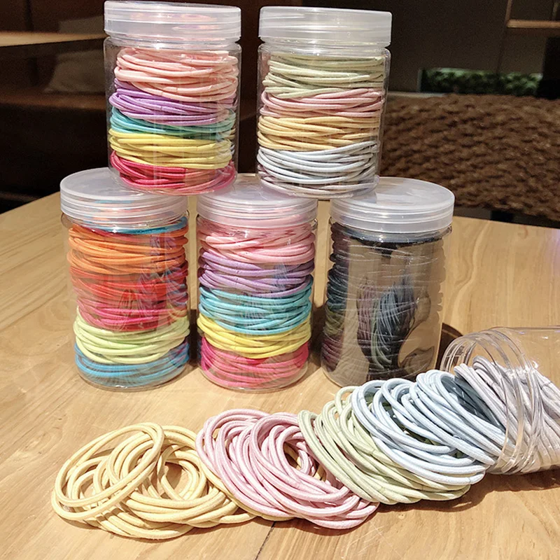 Женские резинки для волос разноцветные фиксации хвостиков 50/100 шт./компл. модные