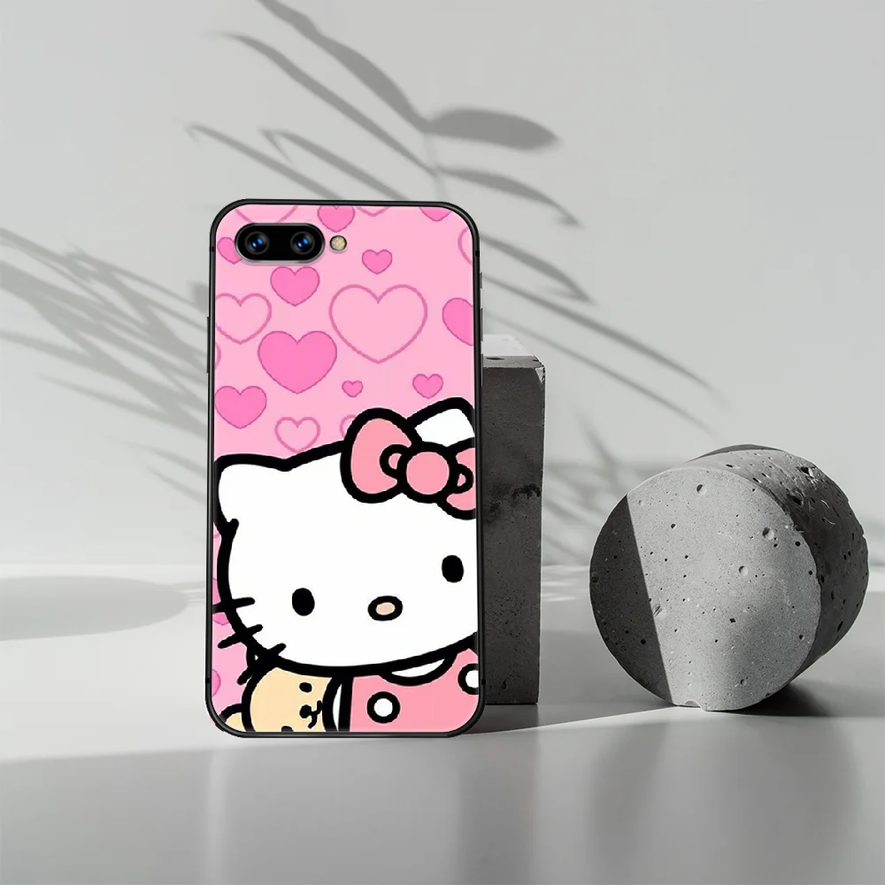 

Cartoon hellos Kittli cute Phone Case Cover Hull For HUAWEI honor 7a 8s 8a 8x 9 9x 10 20 i Lite Pro black Back Fashion
