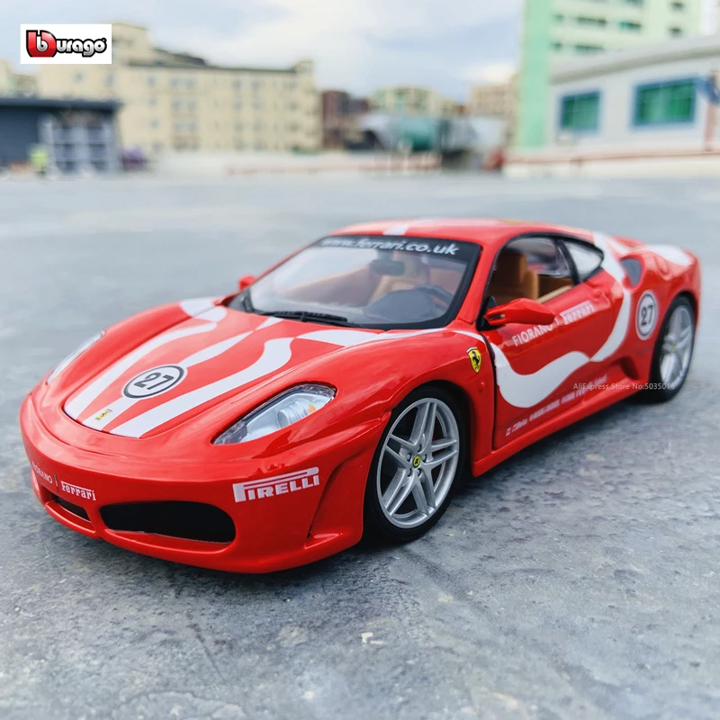 

Модель автомобиля Bburago Ferrari F430 1:24, литье под давлением, декоративная коллекция, игрушечные инструменты, подарок на Рождество