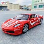 Модель автомобиля Bburago Ferrari F430 1:24, литье под давлением, декоративная коллекция, игрушечные инструменты, подарок на Рождество