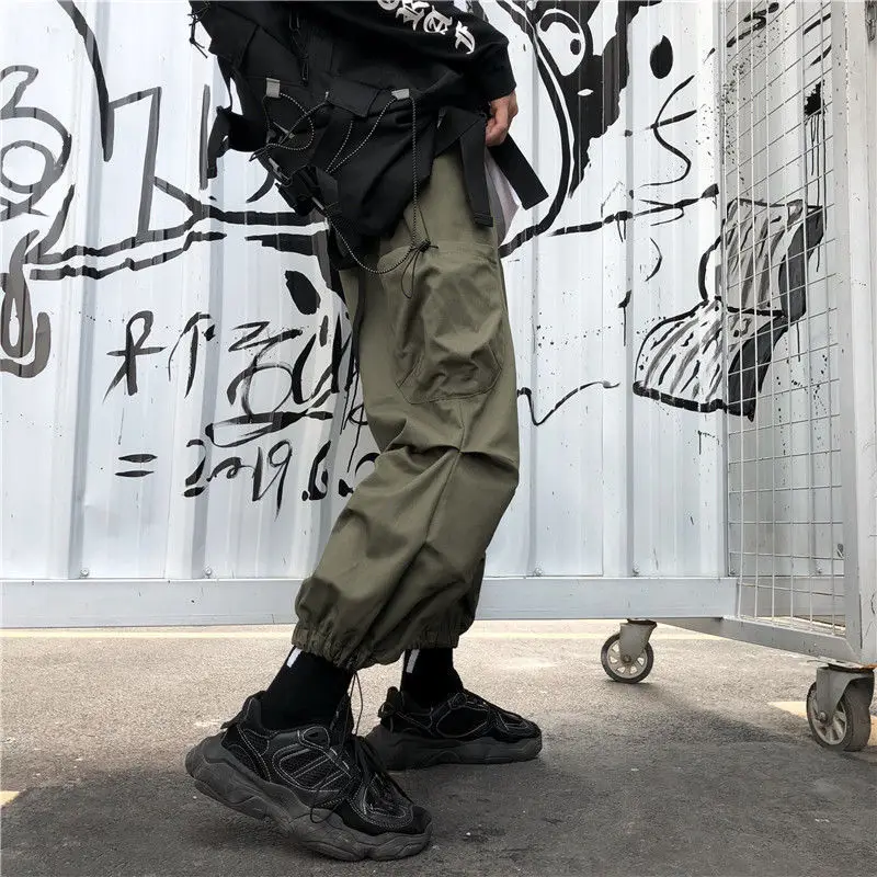 Шаровары с карманами для мужчин и женщин модные минималистичные уличные штаны