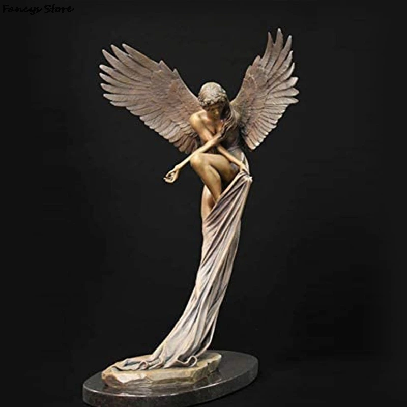 Скульптура Ангел искупления 3D украшение из смолы крылья греческая мифология