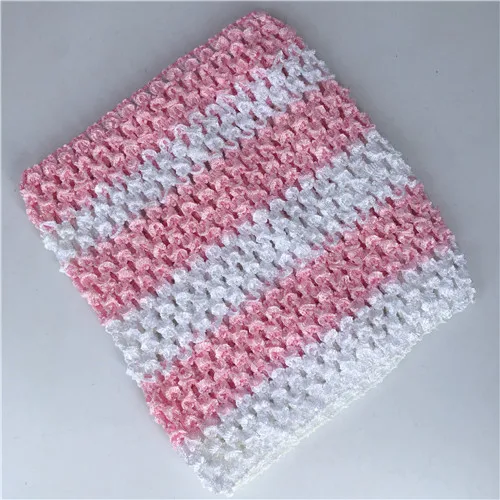 Pink white Аксессуары для шитья из эластичной ткани, Детская повязка на голову, 15X15 см, Тюлевая юбка-пачка «рюмочка» «сделай сам», вязаная крючком на груди, одежда для девочек, юбка - Цвет: Pink white