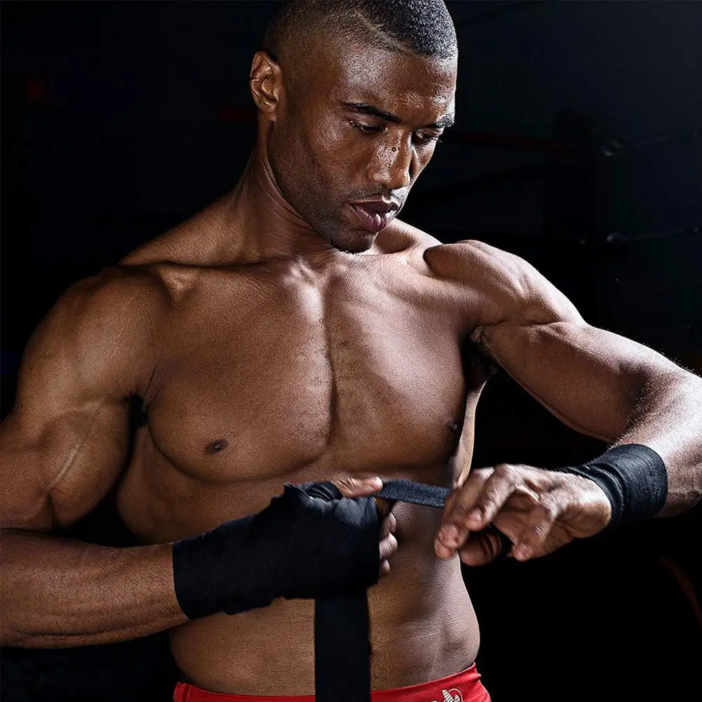 1 пара хлопковых боксерский бандаж для мужчин и женщин мужские Наручные Ремни Sanda