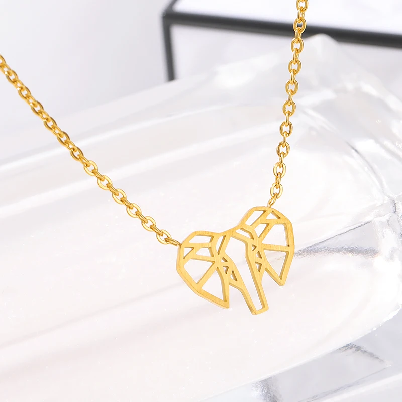 Богемия ювелирные изделия цвета: золотистый серебристый Цвет Оригами Кулон Слон