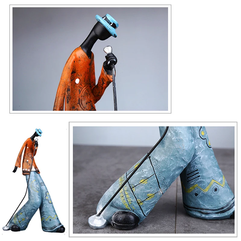 Креативные фигурки рок группы Ретро Художественная кукла скульптура ремесла из