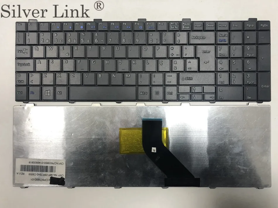 PO португальский Клавиатура для ноутбука Fujitsu Lifebook AH530 AH531 NH751 A530 A531 Черный