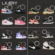 176 стилей, AirForce AirJordan, баскетбольный брелок в форме обуви для мужчин, детский подарок, AJ1, брелок для обуви, баскетбольные кроссовки, держатель для ключей