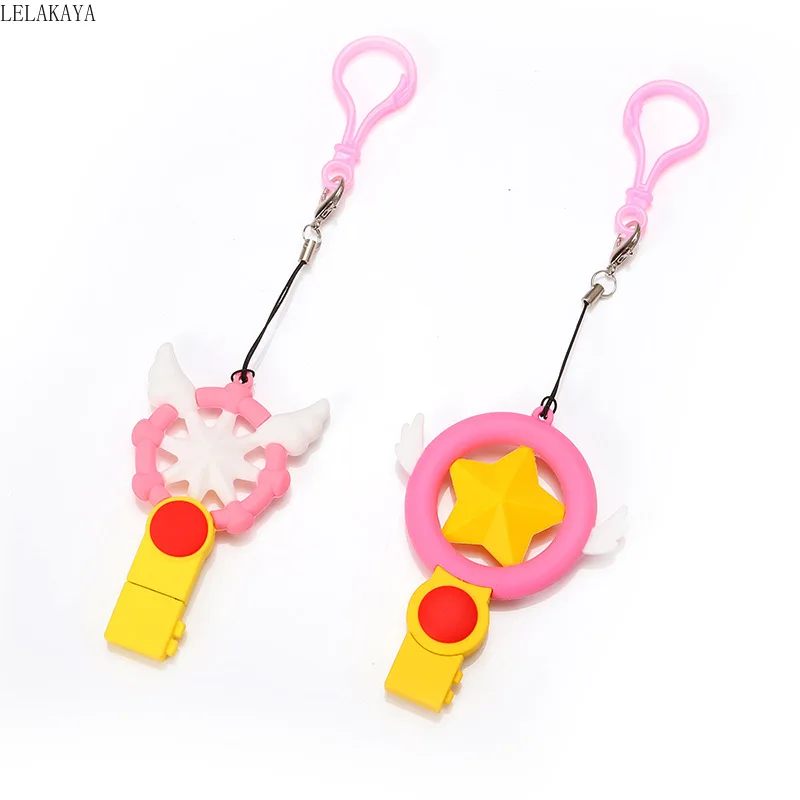 Творческий Card Captor Sakura Аниме фигурки напечатанный рисунок звезды крылья