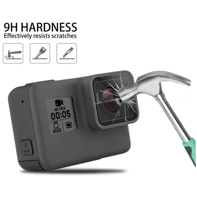 Защитная пленка из закаленного стекла для GoPro Hero 8 7 6 5 черный экран крышка