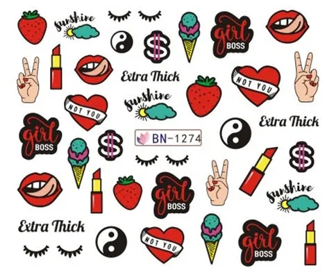 1 лист наклейки для ногтей сделай сам|Стикеры и наклейки| |