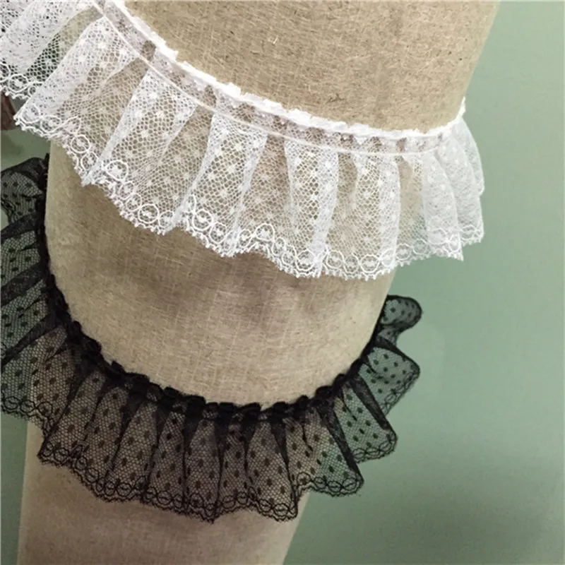 1 ярд 91 см плиссированный тюль кружевная ткань высокого качества 5 аппликация на