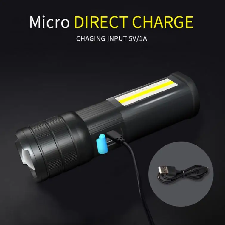 Высокий светильник L2 T6 светодиодный вспышка фонарь лампа 5В COB зарядка через USB