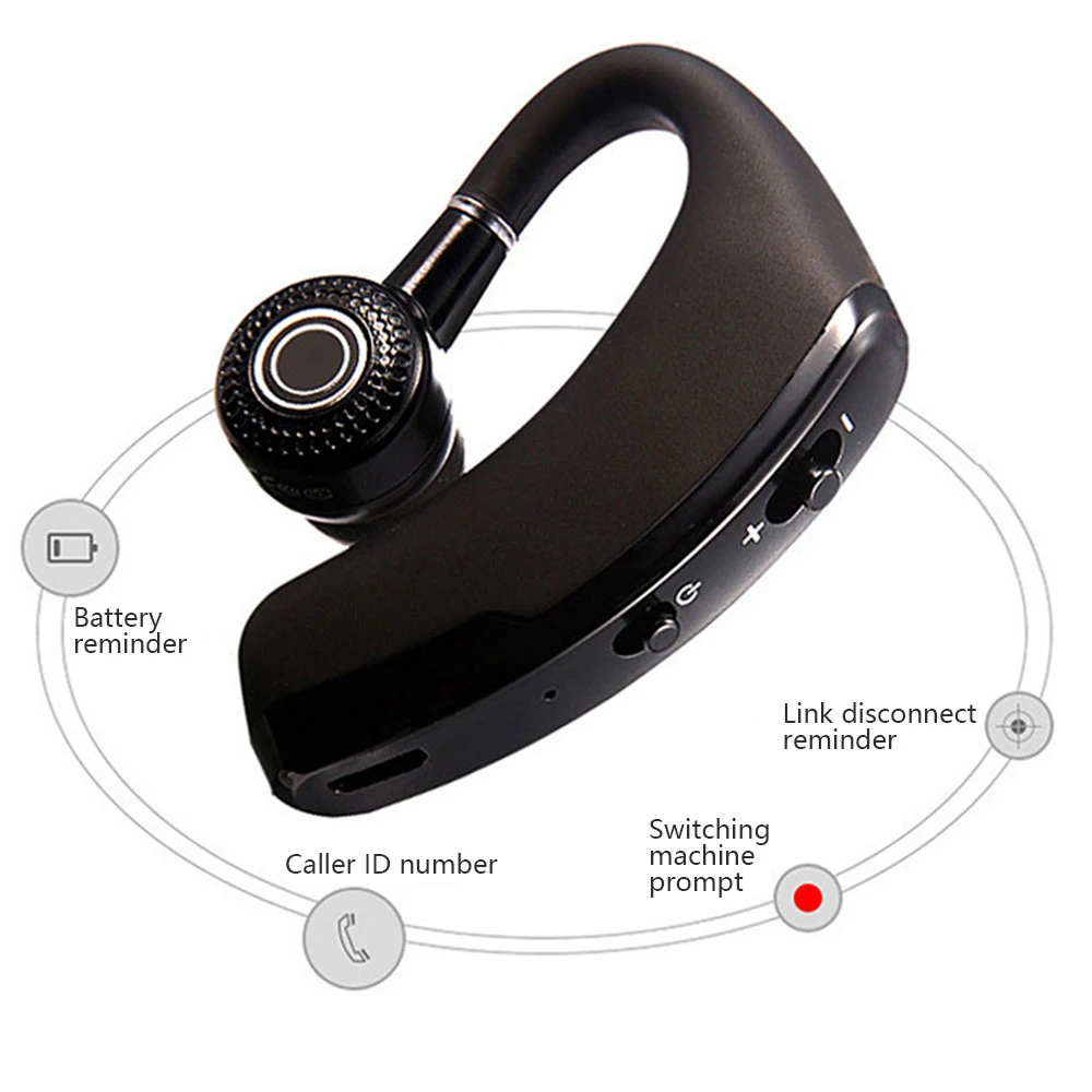 V9 Earphones Bluetooth Wireless Headphones Handsfree Headset Business Headset with Mic Drive Call Sports Earphone for Smartphone