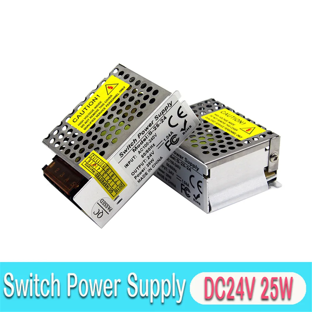24 вольт источник питания DC24V 25 Вт светодиодный адаптер драйвера импульсные