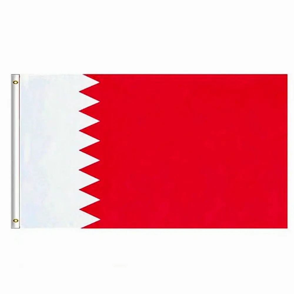 zwjflagshow Bahrain Flag 90x150cm polyester fabrics hanging Bahrain flag banner for decoration