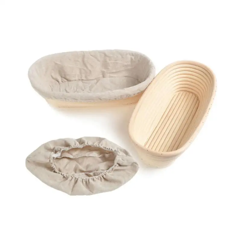 

1 Set Rattan Dough Proofing Basket Ellipse Shape Baking Suppllies for Home Bakery Restaurant
