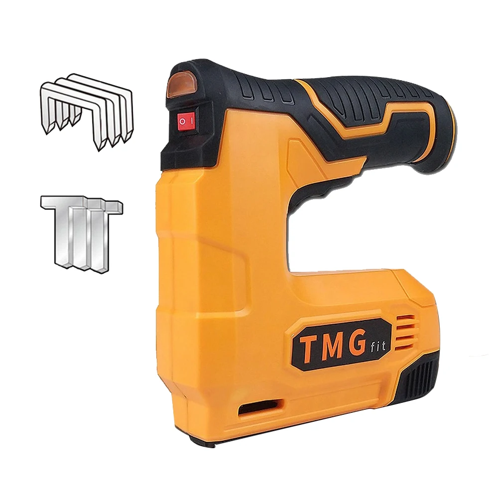 

110~240V Staple Gun Portable Electric Tacker Gun Power Tools 1300mAh Lithium Battery Electric Nail Gun Woodworking Tool