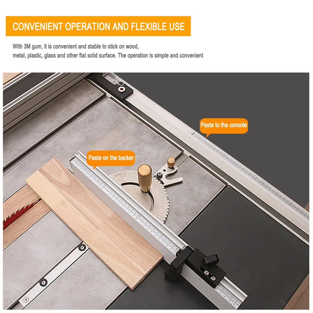 

Self Adhesive Measuring Tape Metric Scale 2.5m Miter Track Steel Ruler T-Track Router Table Woodworking Tool Metric Scale Ruler