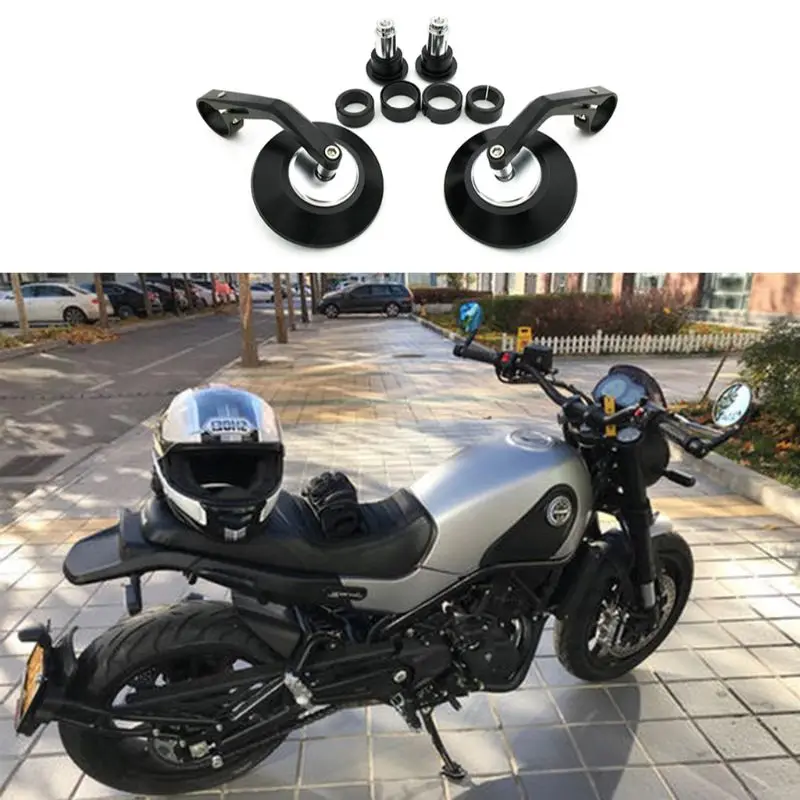 

Motorcycle Rear View Mirrors Round Aluminum Alloy Handle Bar End Rearview Mirror Modified Accessories