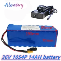 aleaivy 36v 10s4p 14ah 42v 18650 high capacity power lithium battery pack for ebike electric car bicycle scooter belt 25a bms
