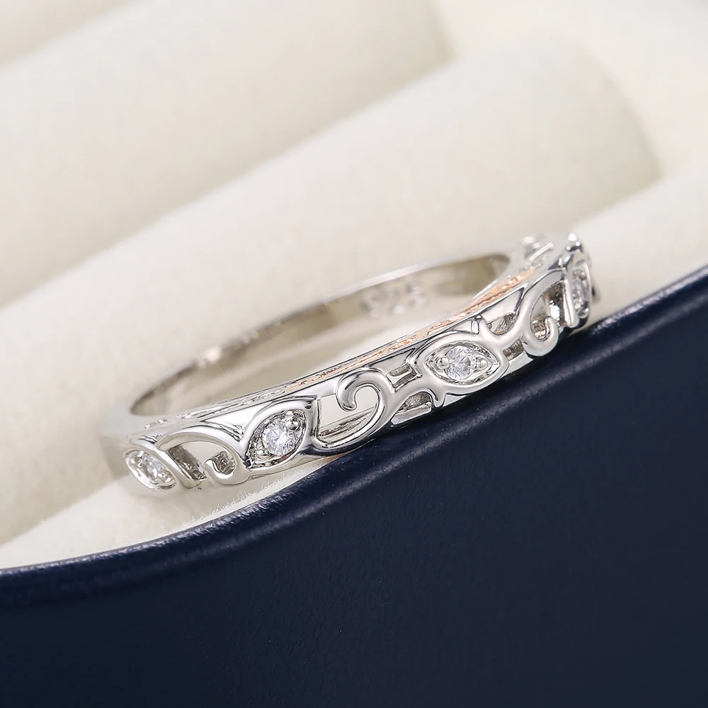 Huitan красивый узор женское кольцо Модные ювелирные изделия Кристалл Цирконий