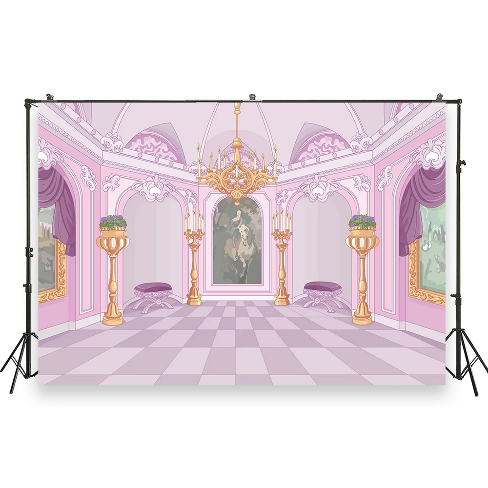 

HUAYI Photo Background Newborns Baby Shower Birthday Photography Backdrops Princess Castle Studio Photobooth Backdrop XT-7347