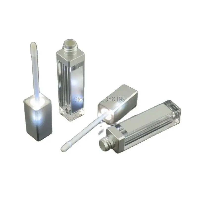 Пустая косметическая бутылка для блеска губ 7 5 мл 10/30/50 шт. серебряная квадратная