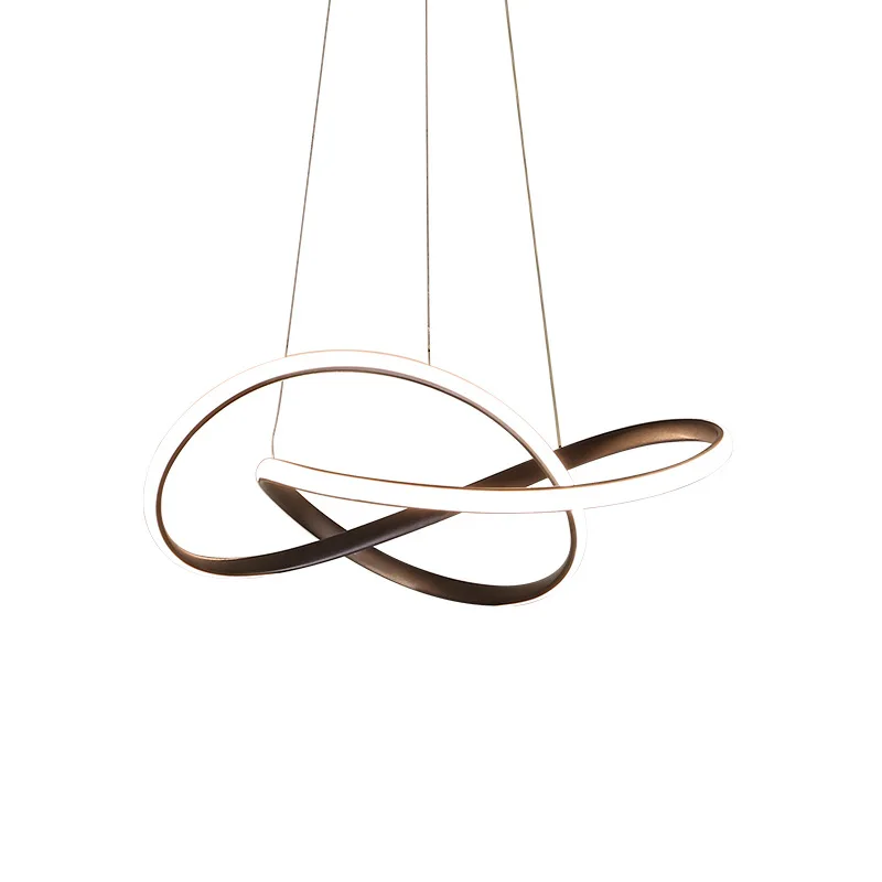 

Modern Led Pendant new Home Lighting Chandelier Pendant Lamp for Dining room Kitchen Living room Luminaires Whtie&Coffee frame