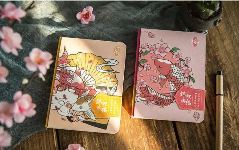 "Koi Fish" милый ежемесячный планировщик, дневник для учебы, карманный дневник, Дневник для путешествий, канцелярские товары, подарок