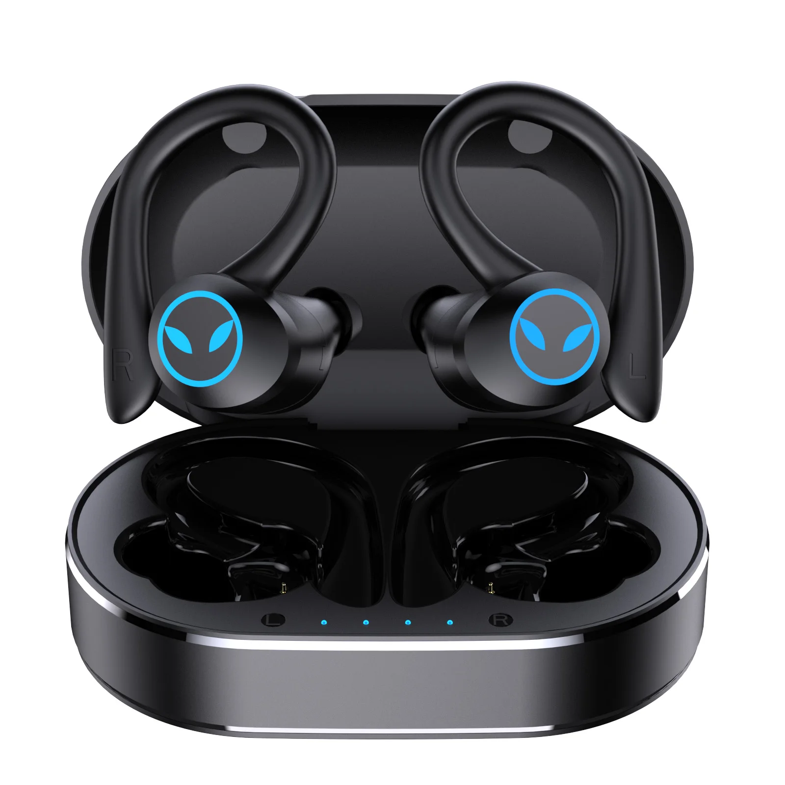 

TWS Bluetooth-compatible 5.1 Earphones Wireless Headphones Noise Reduction 9D Sports Headset Handsfree With Mic Charging Box