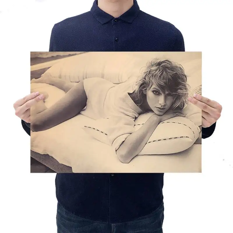 Красивая женщина музыка ПЕВЕЦ звезда поп постер искусство картина маслом