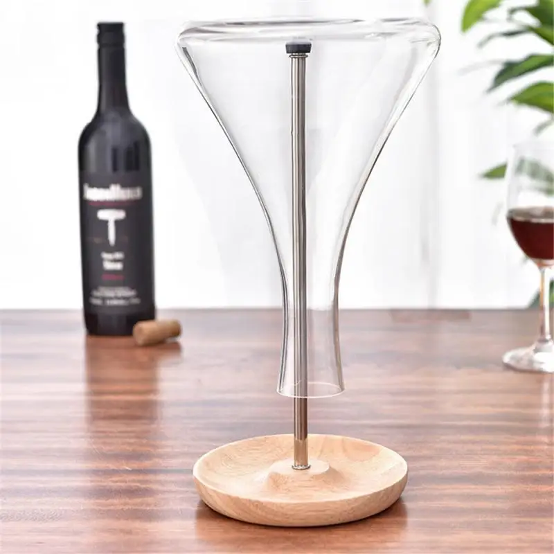 

Drain Wine Holder Frame Kitchen Bar Storage Barware Shelf Wooden Bottom Flagon Inverted Decanter Drying Rack Furnishing Stand