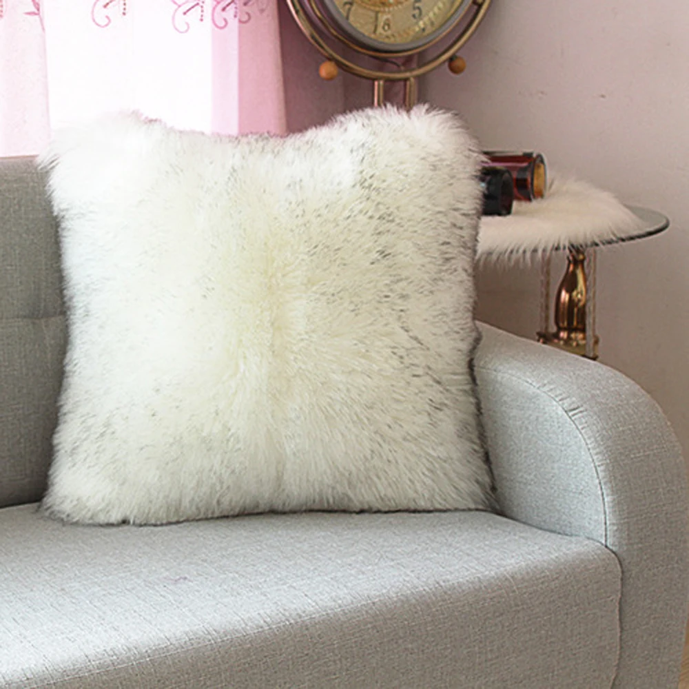Пушистая подушка из искусственной овчины Длинная шерстяная искусственного меха