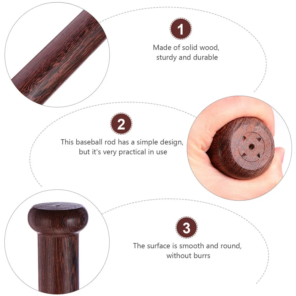 

Wooden Baseball Rod Durable Baseball Bat Practical Baseball Rod for Outdoor