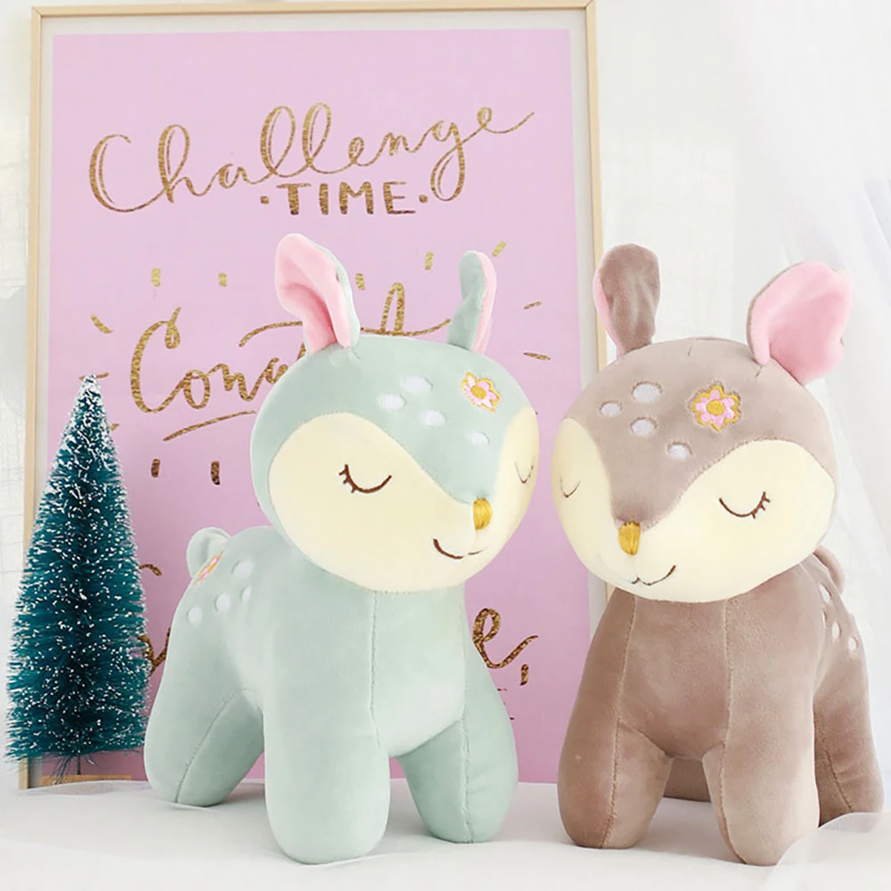 Детская Рождественская одежда игрушки милые сливовый олень кукла плюшевая