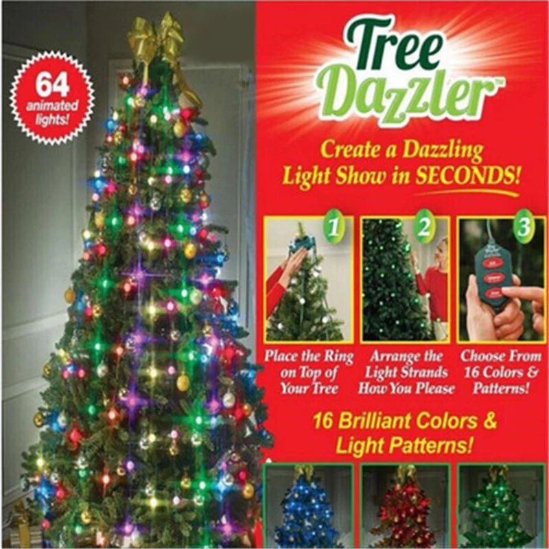 Ослепляющая светодиодная гирлянда для рождественской елки с вилкой