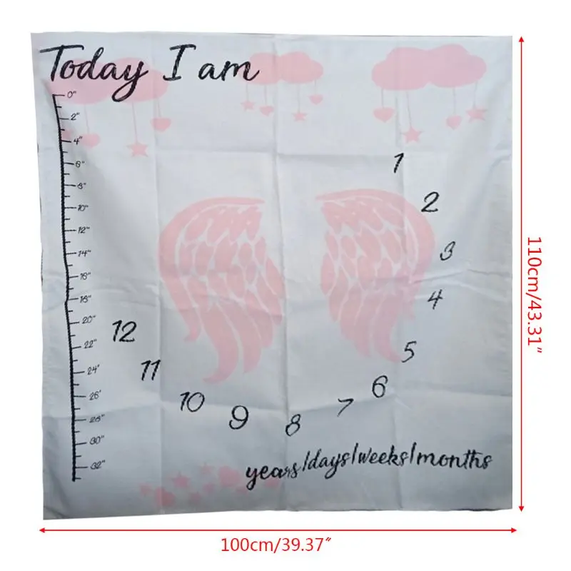 

N7ME Infant Baby Photo Blanket Photography Prop Backdrop Cloth Calendar Newborn Boys Girls Photos Accessories