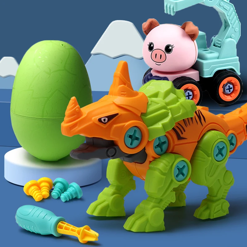 

Динозавр тираннозавр рекс строительные завинчивания блоки игрушки для детей сборки головоломки для маленьких мальчиков Игрушки деформаци...