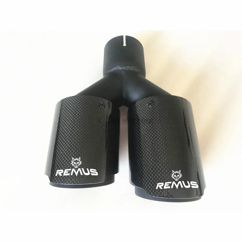 Универсальный глянцевый черный автомобильный глушитель REMUS выхлопная труба для