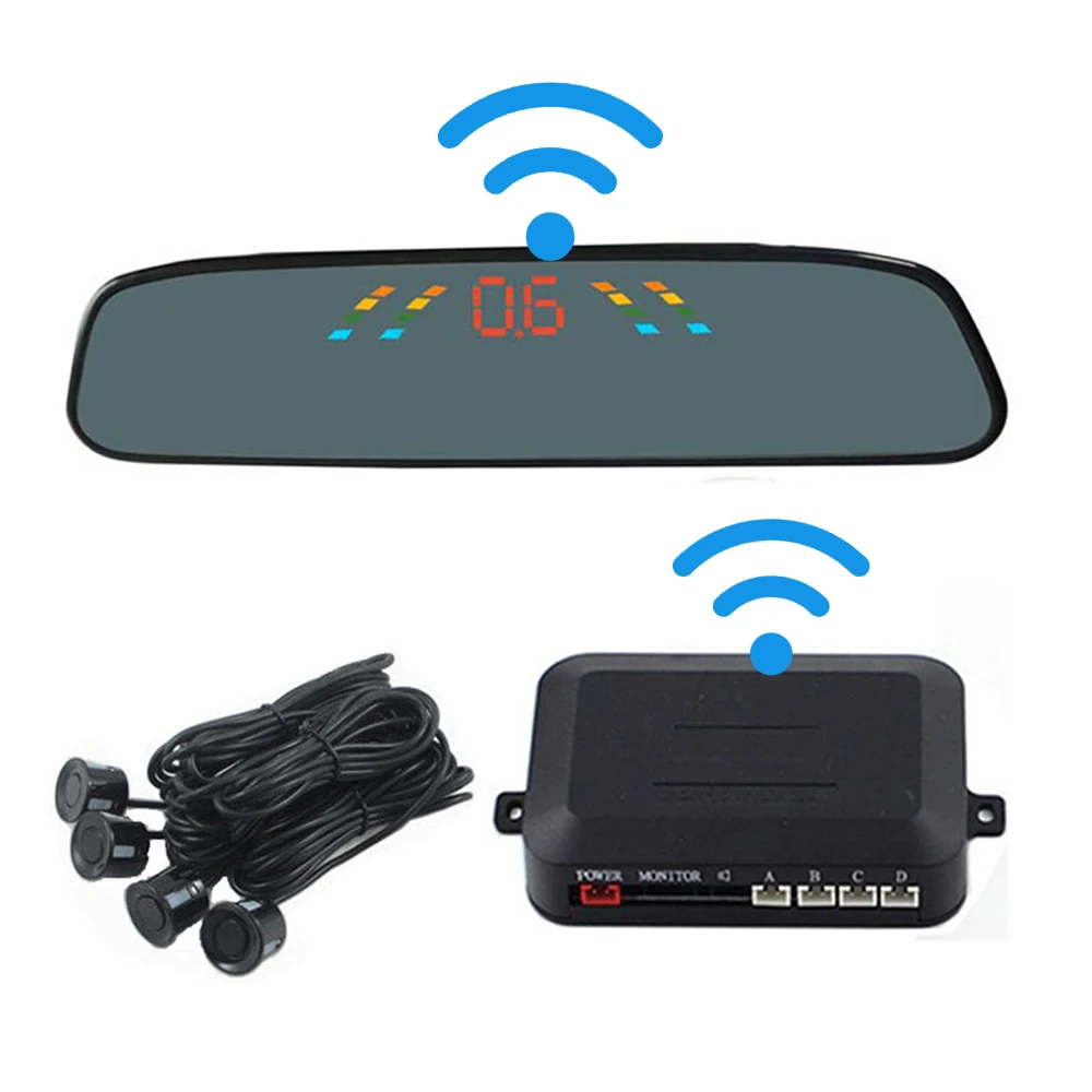 Парктроник на зеркале заднего вида парковочный радар с ЖК-дисплеем и звуковым