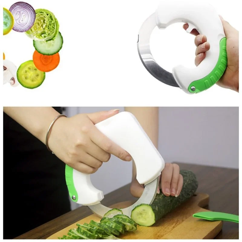 

Multifunctional Stainless Steel Round Shaped Rolling Circular Kitchen Knife Pizza Meat Cake Vegetable Cutter Kitchen Tool