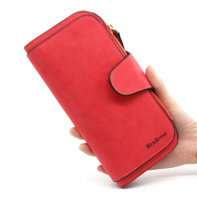 

ANNSLEO Wallet For Women Leather Luxury Card Holder Clutch Casual Female Wallets Zipper Pocket Hasp Ladies Soft Wallet NEW Purse