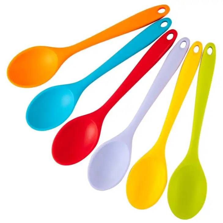 

Silicone integrated scoop Multicolor large size spoons Creative cookie pastry mixer buttter scoop LX1660