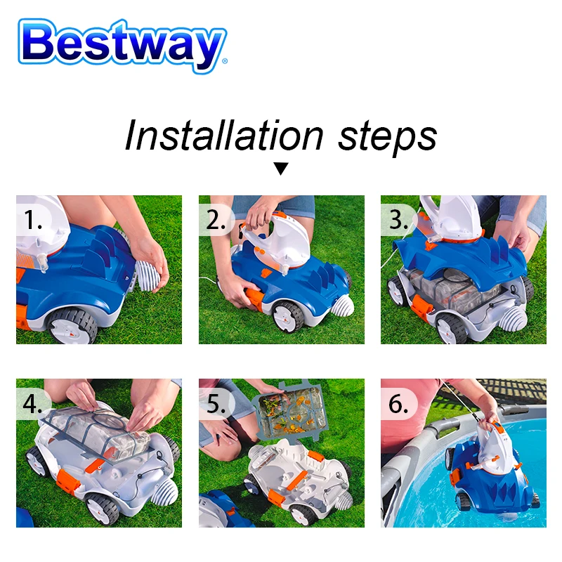 Оригинальный автоматический робот для чистки бассейна Bestway 58482 Aquatronix
