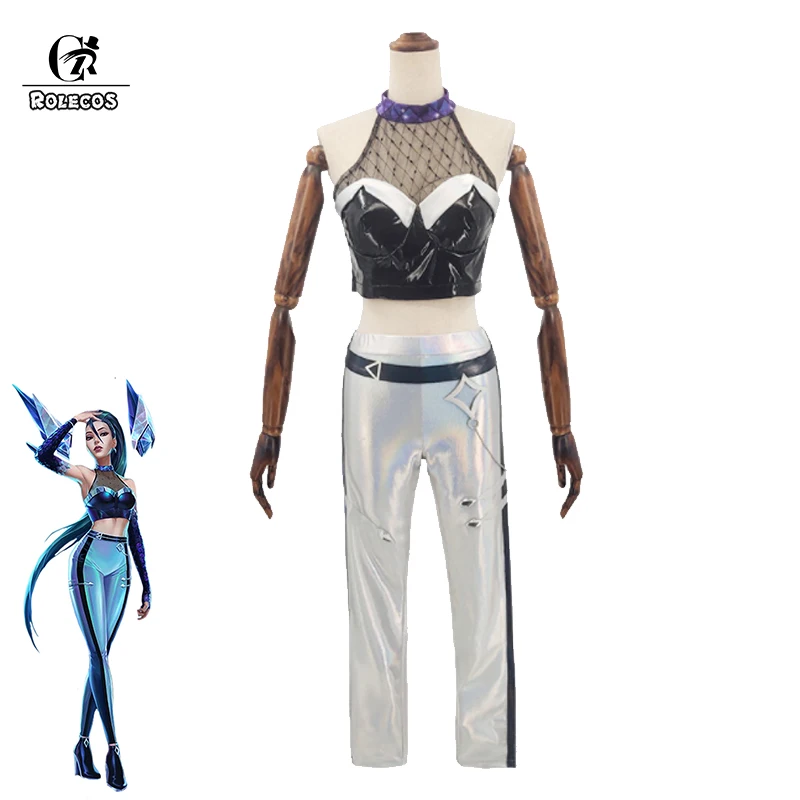 Костюм для косплея KDA Kaisa из игры ROLECOS костюм сексуальный топа и брюк карнавальный