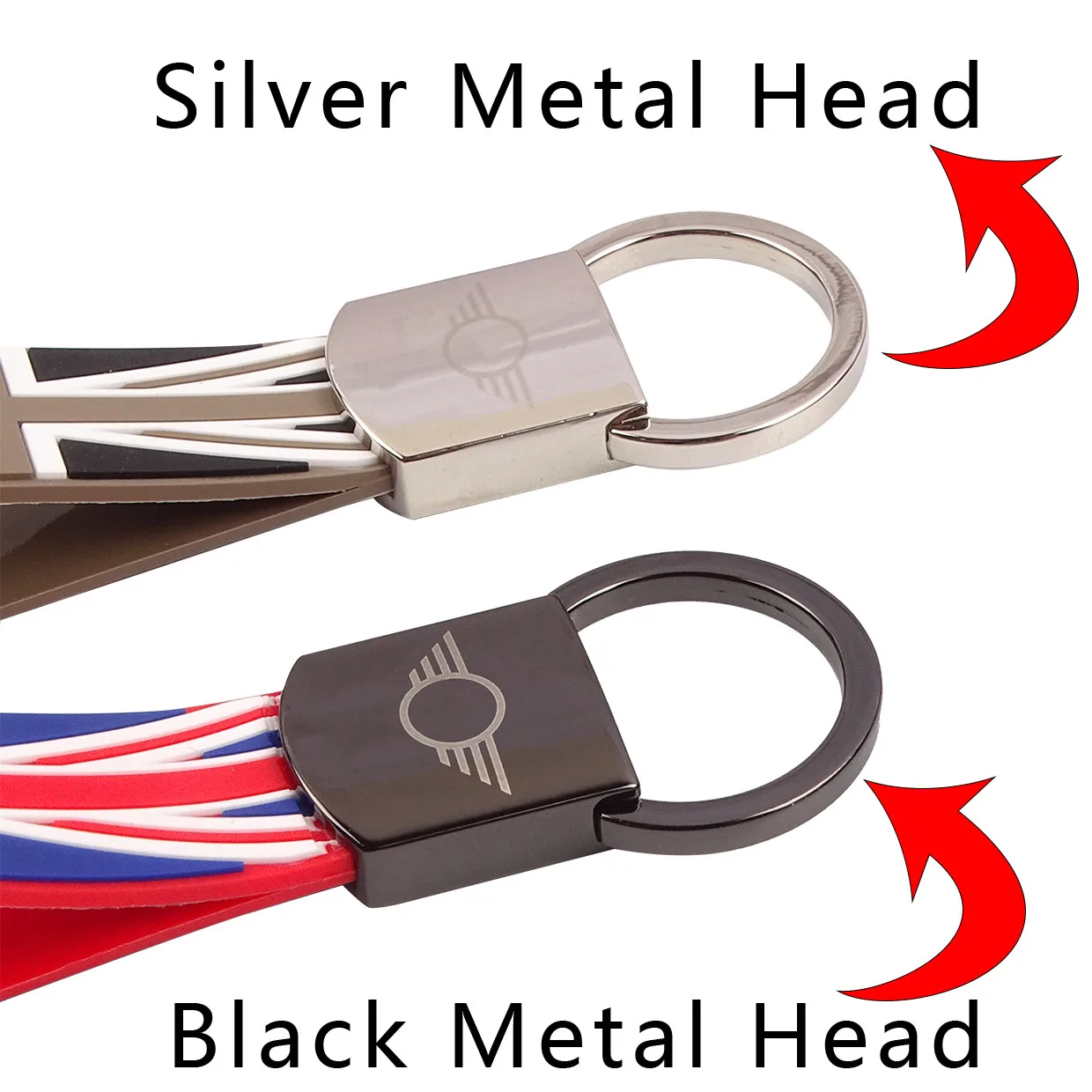 Металлический и резиновый брелок-кольцо для автомобильного ключа с